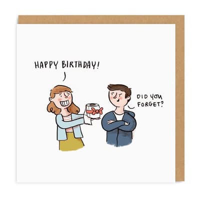 Ohh Deer Toilet Roll Square Greeting Card