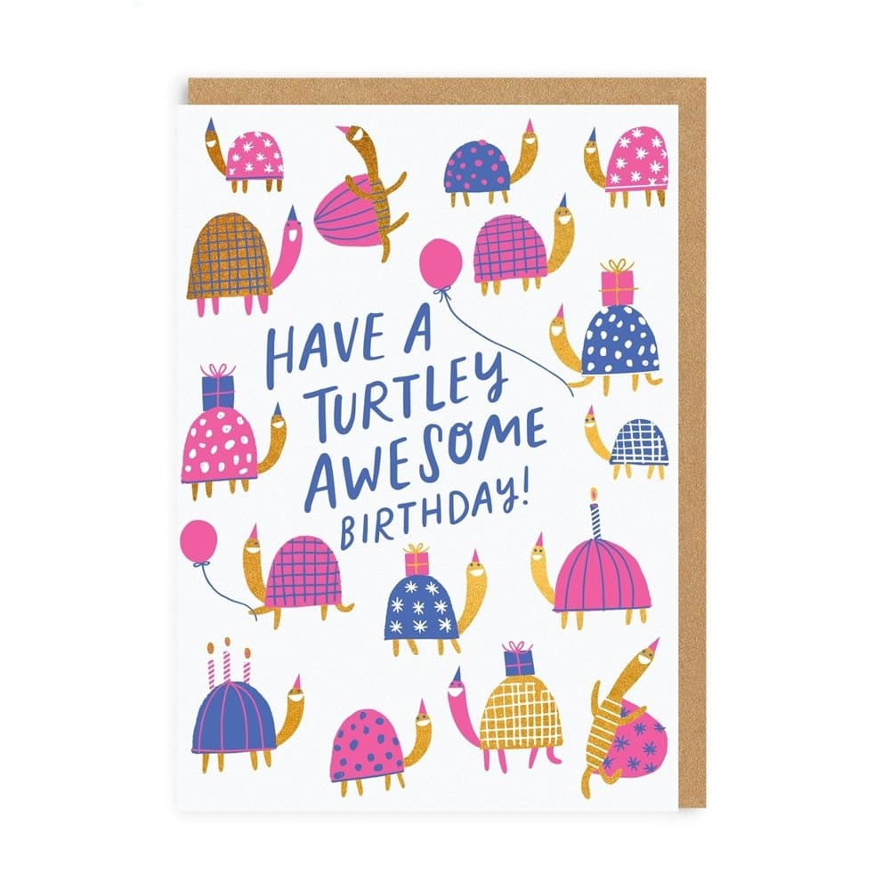 Ohh Deer Turtley Awesome Birthday Card