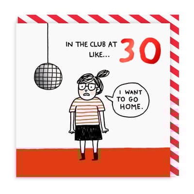 Ohh Deer 30 In The Club Square Birthday Card