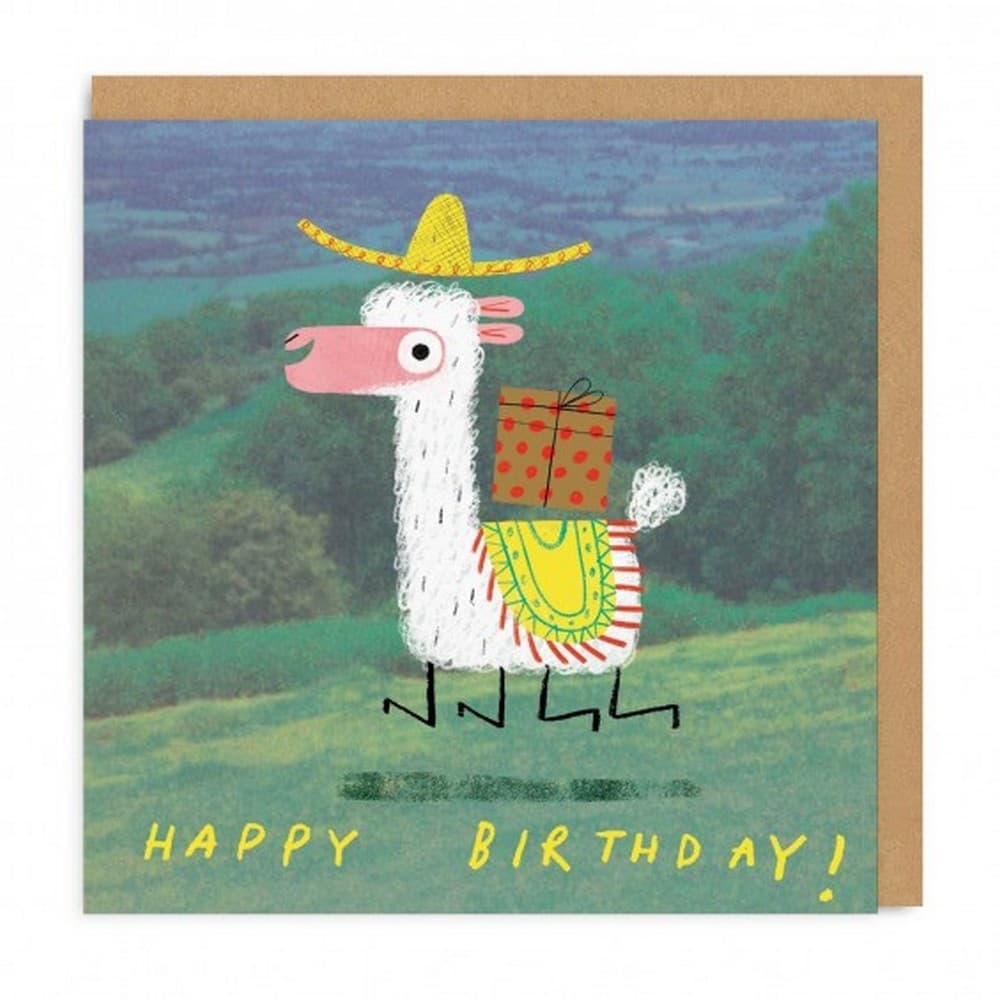 Ohh Deer Alpaca Square Birthday Card