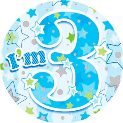 Expression Factory Childrens Boys Im 3 Today Giant Badge