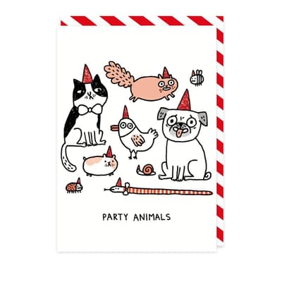 Ohh Deer Party Animals gratulationskort