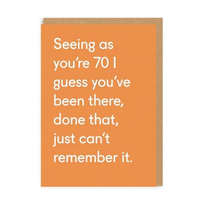 Ohh Deer 70 Been There Done That Birthday Card