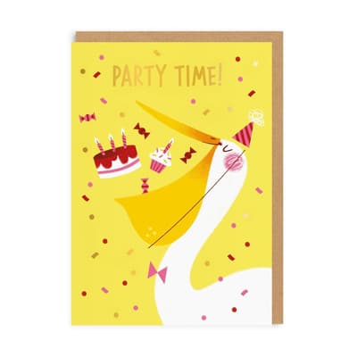 Ohh Deer Pelican Party Time Greeting Card