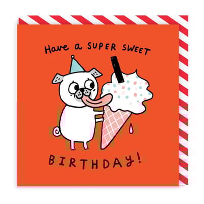 Ohh Deer Super Sweet Birthday Square Card