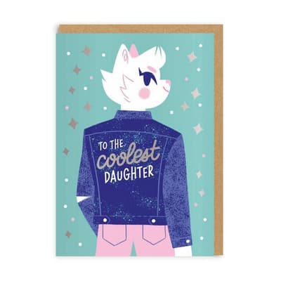 Ohh Deer Coolast Daughter gratulationskort