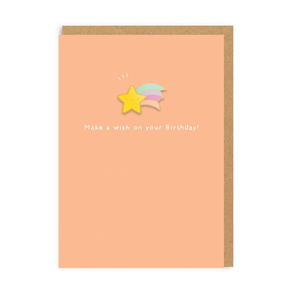 Ohh Deer Make A Wish On Your Birthday Card With Enamel Pin