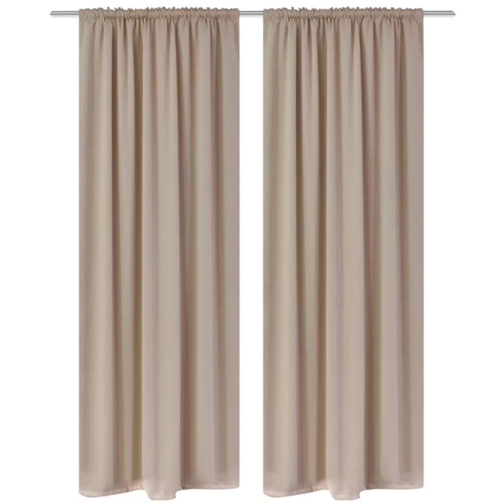 vidaXL 2 stk Creme Blackout Gardiner 135 x 245 cm