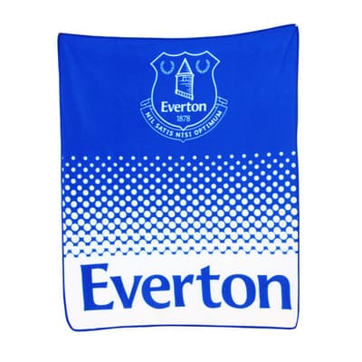 Everton FC Official Fade Football Crest Design Fleece Blanket