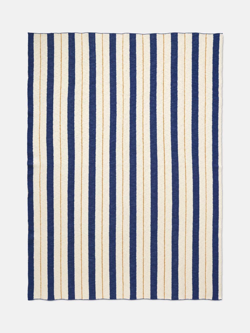 Ferm Living Pinstripe Blanket 100% Bomull 120 x 160 cm Blue