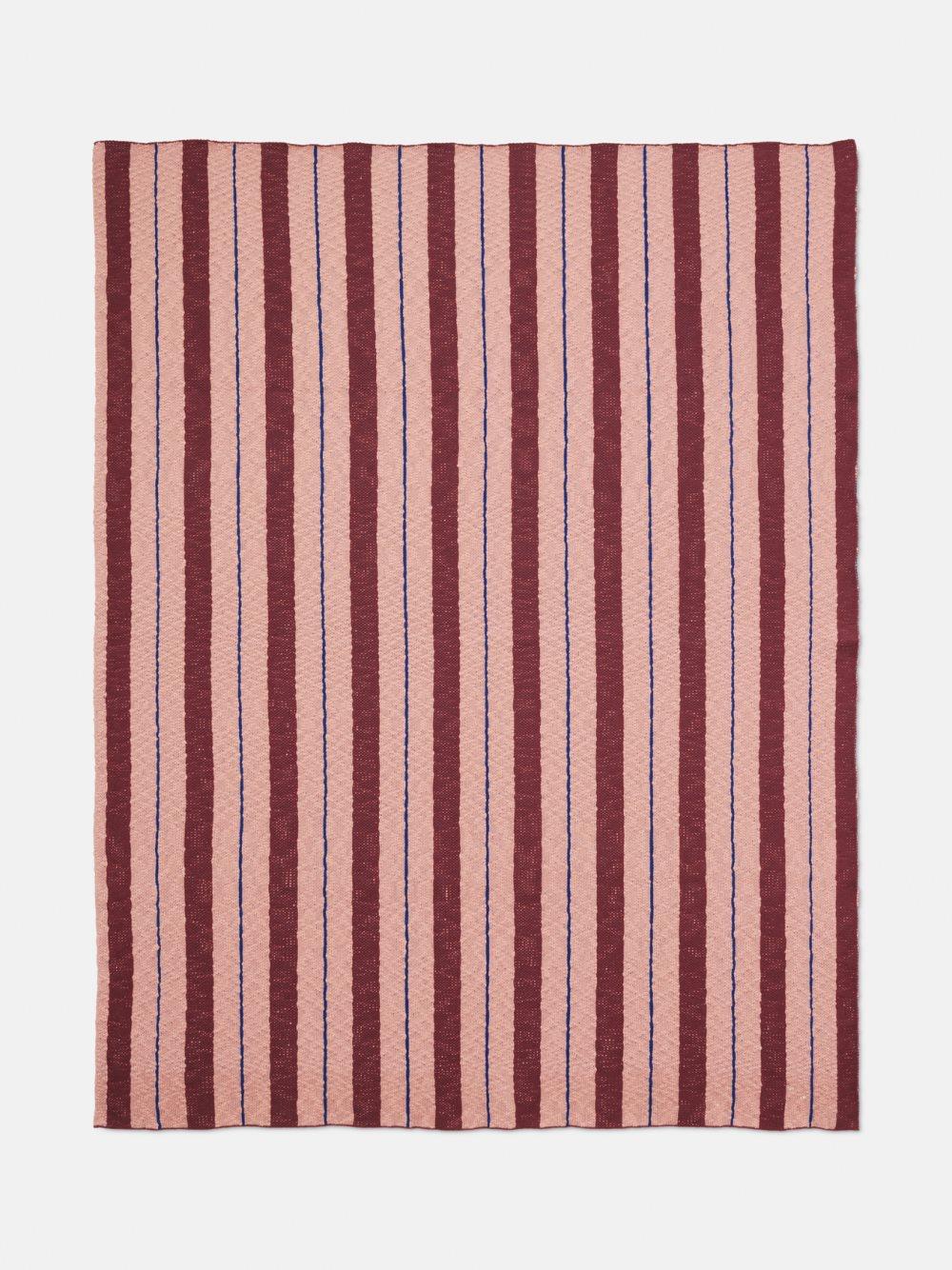 Ferm Living Pinstripe Blanket 100% Bomull 120 x 160 cm Rose