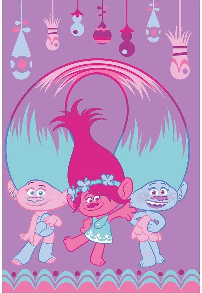 Trolls Glow Fleeceblanket Huopa Fleece 100x150cm