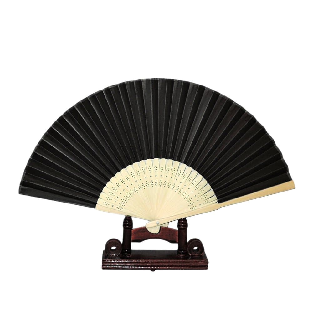Hand fan - Wood base with hard paper
