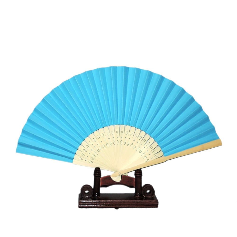 Hand fan - Wood base with hard paper