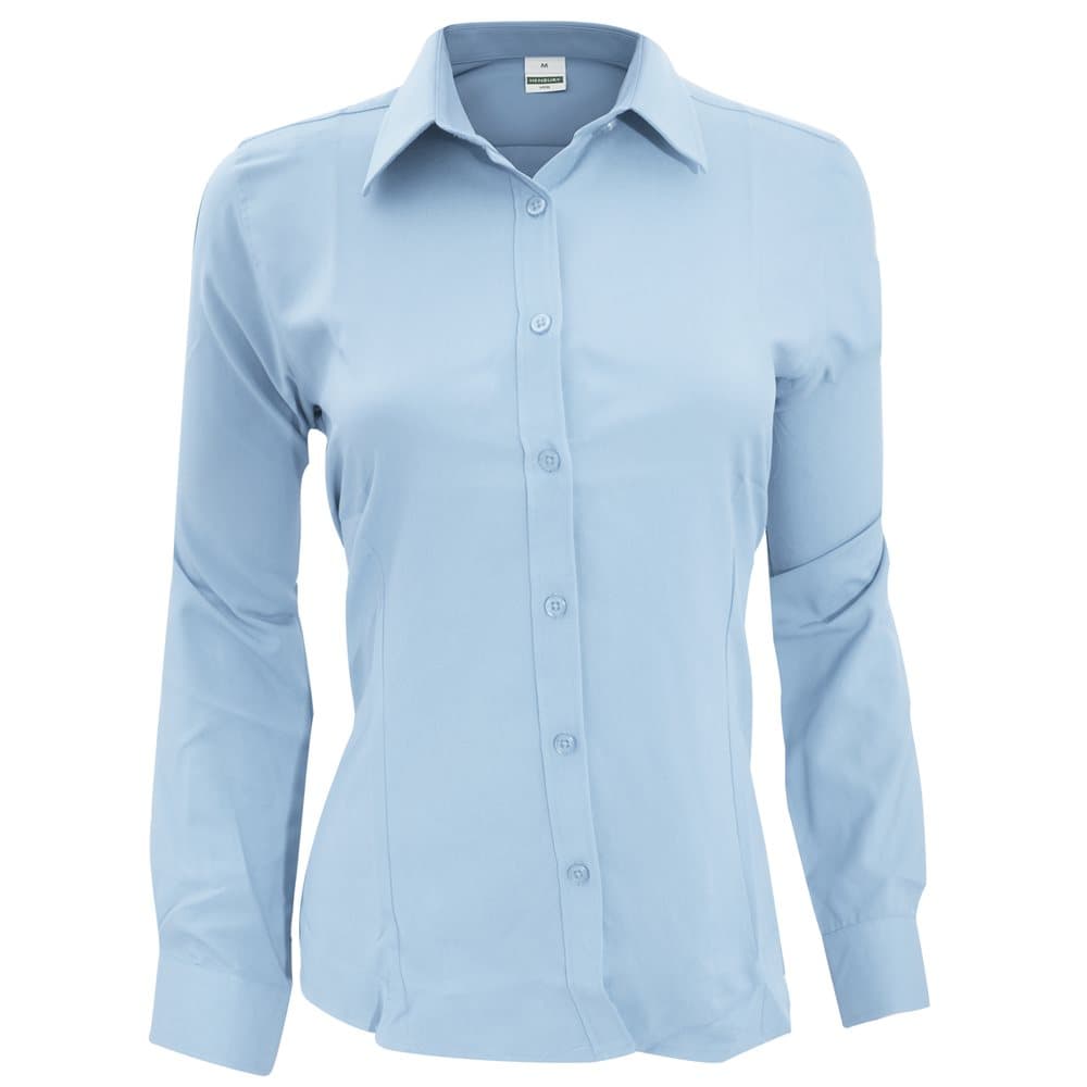 Henbury Womens/Ladies Wicking Long Sleeve Work Shirt