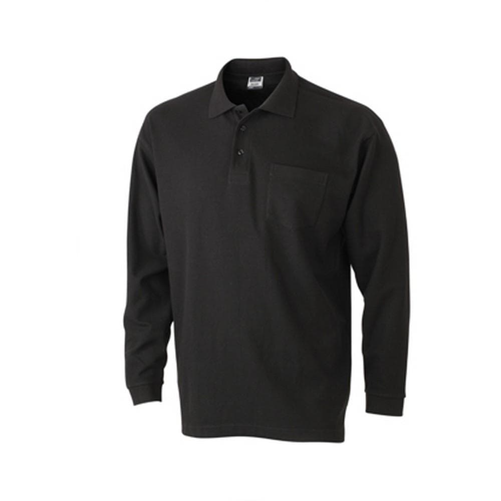 James and Nicholson Unisex Long-Sleeved Pique Polo