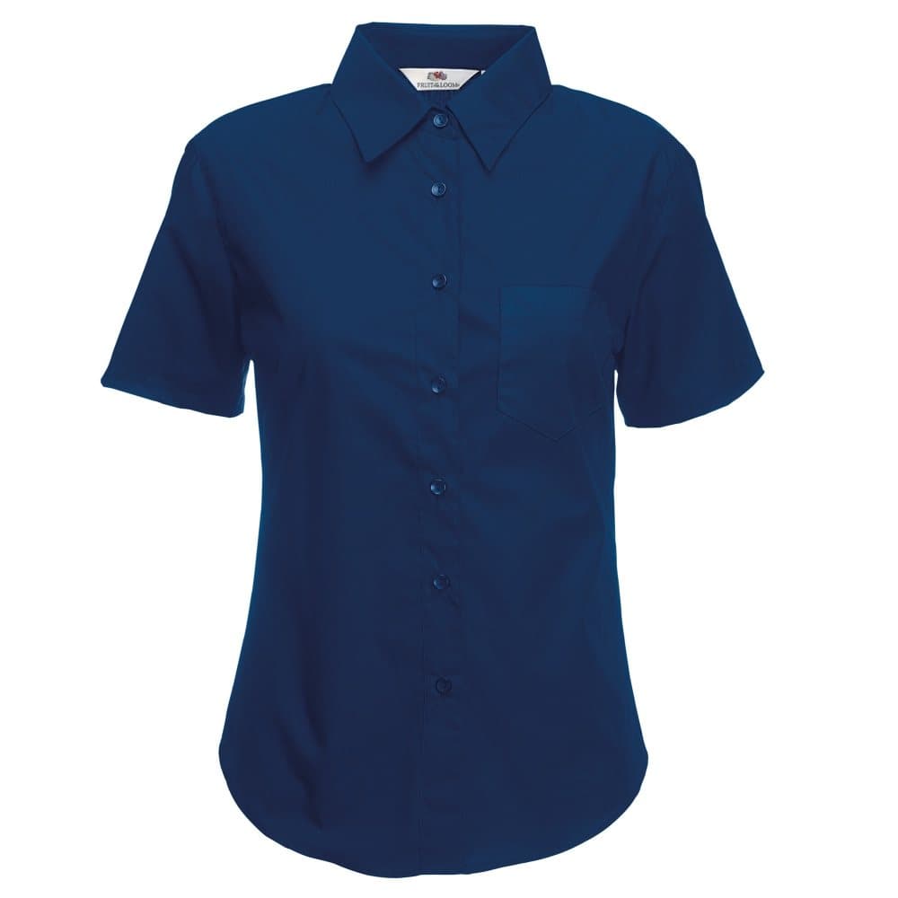 Fruit Of The Loom Ladies Lady-Fit Short Sleeve Poplin Shirt