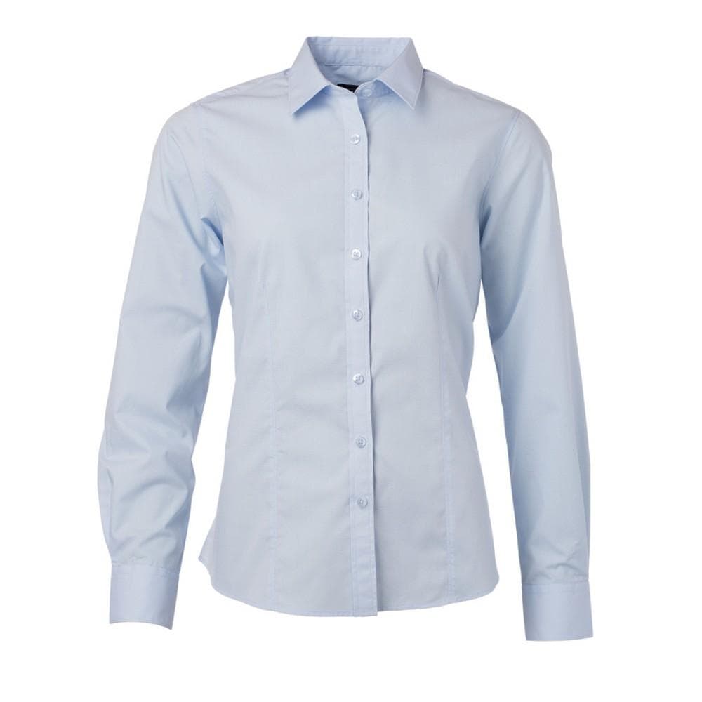 James and Nicholson Womens/Ladies Long Sleeve Poplin Shirt