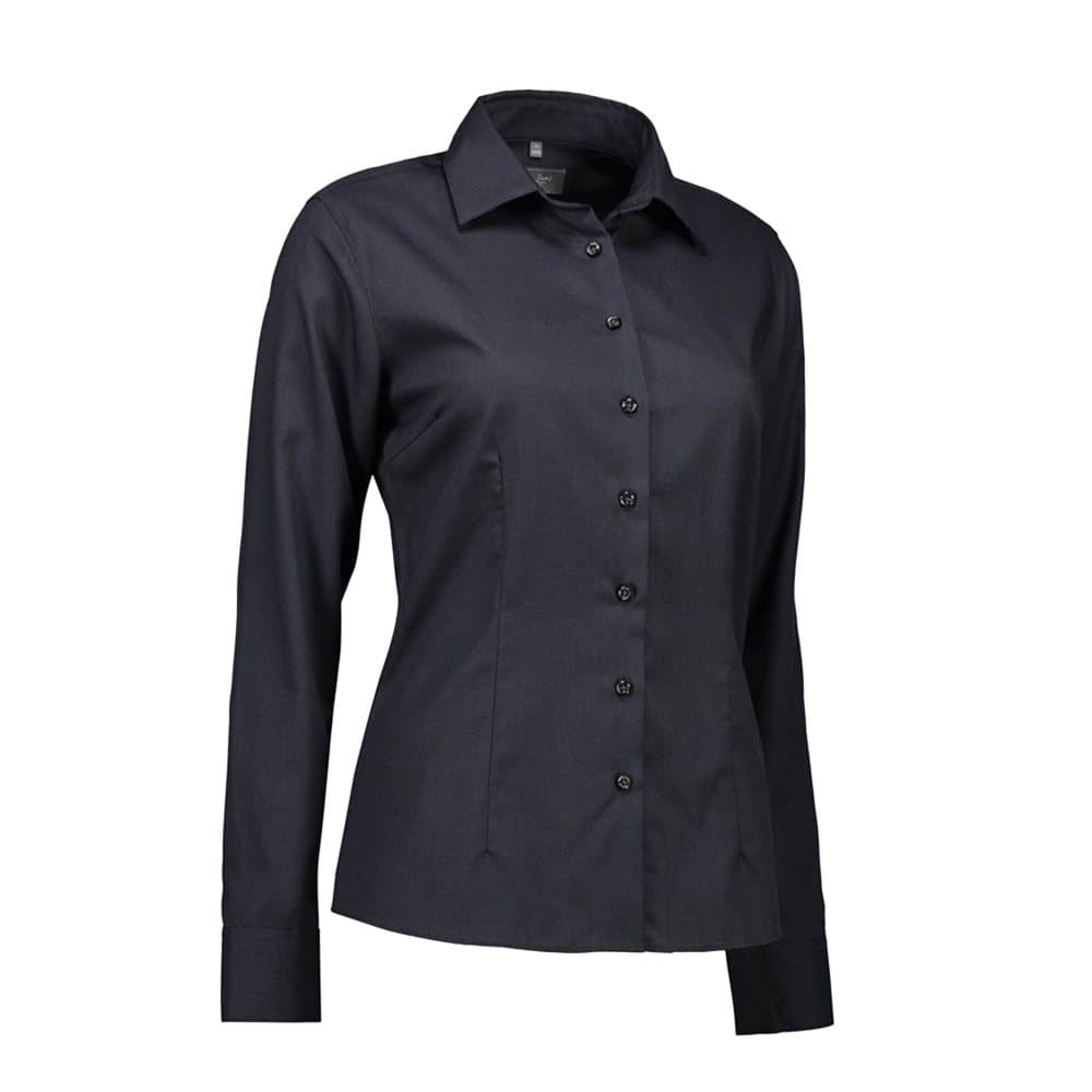 ID Womens/Ladies Dobby Royal Oxford Shirt Modern Fit
