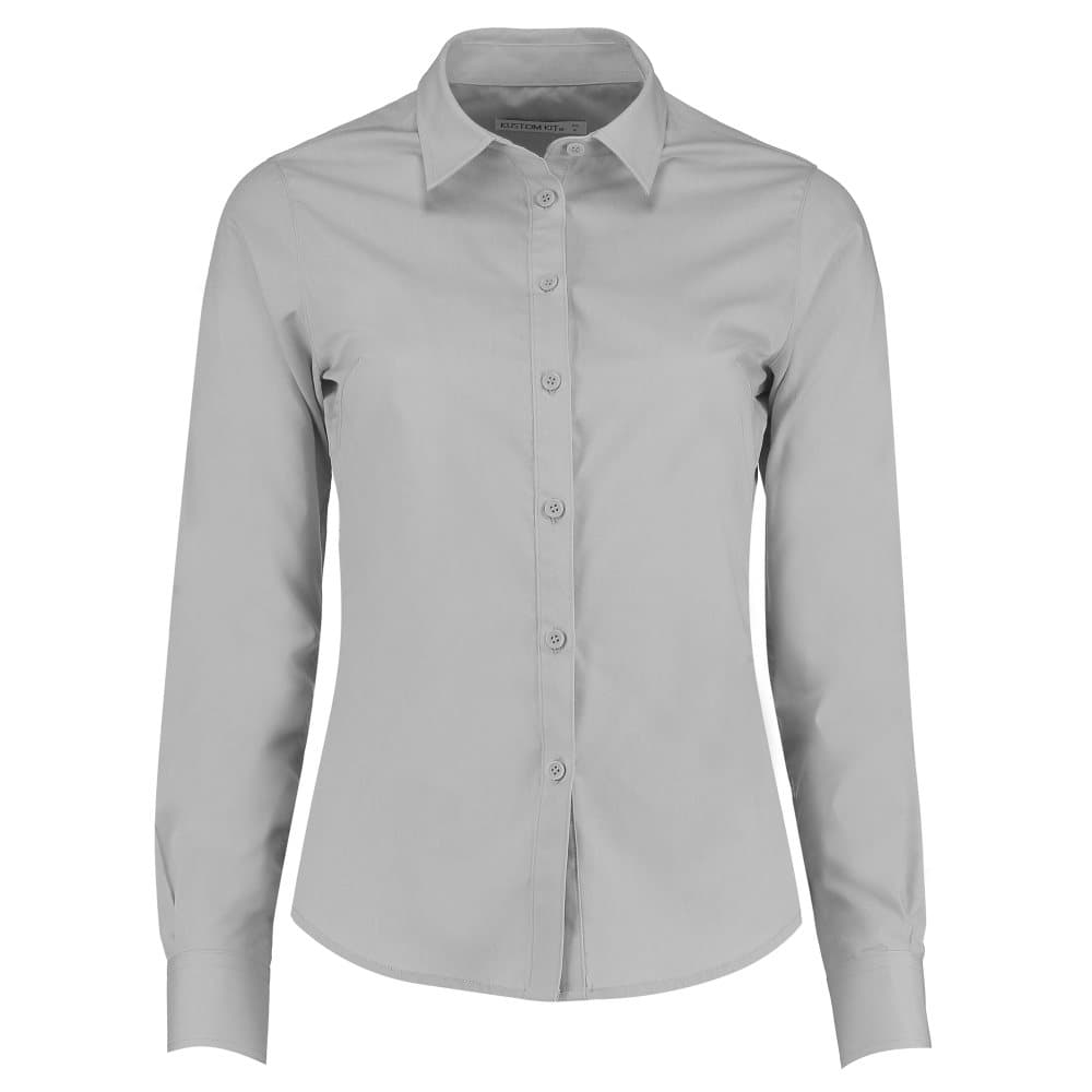 Kustom Kit Womens/Ladies Long Sleeve Poplin Shirt