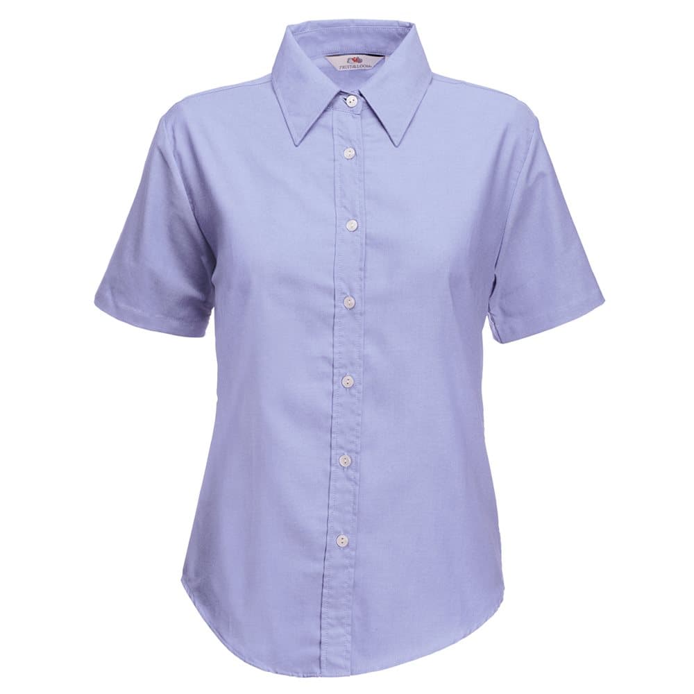 Fruit Of The Loom Ladies Lady-Fit Short Sleeve Oxford Shirt