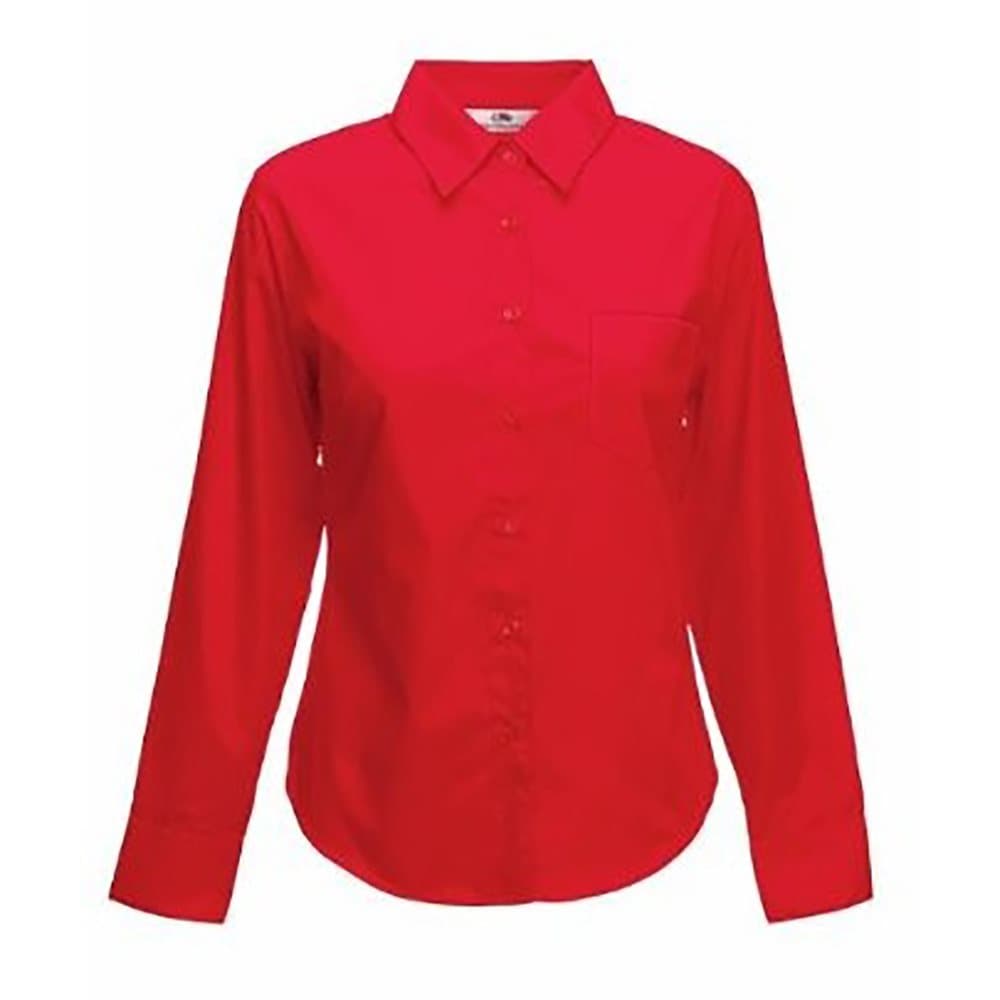 Fruit Of The Loom Ladies Lady-Fit Long Sleeve Poplin Shirt