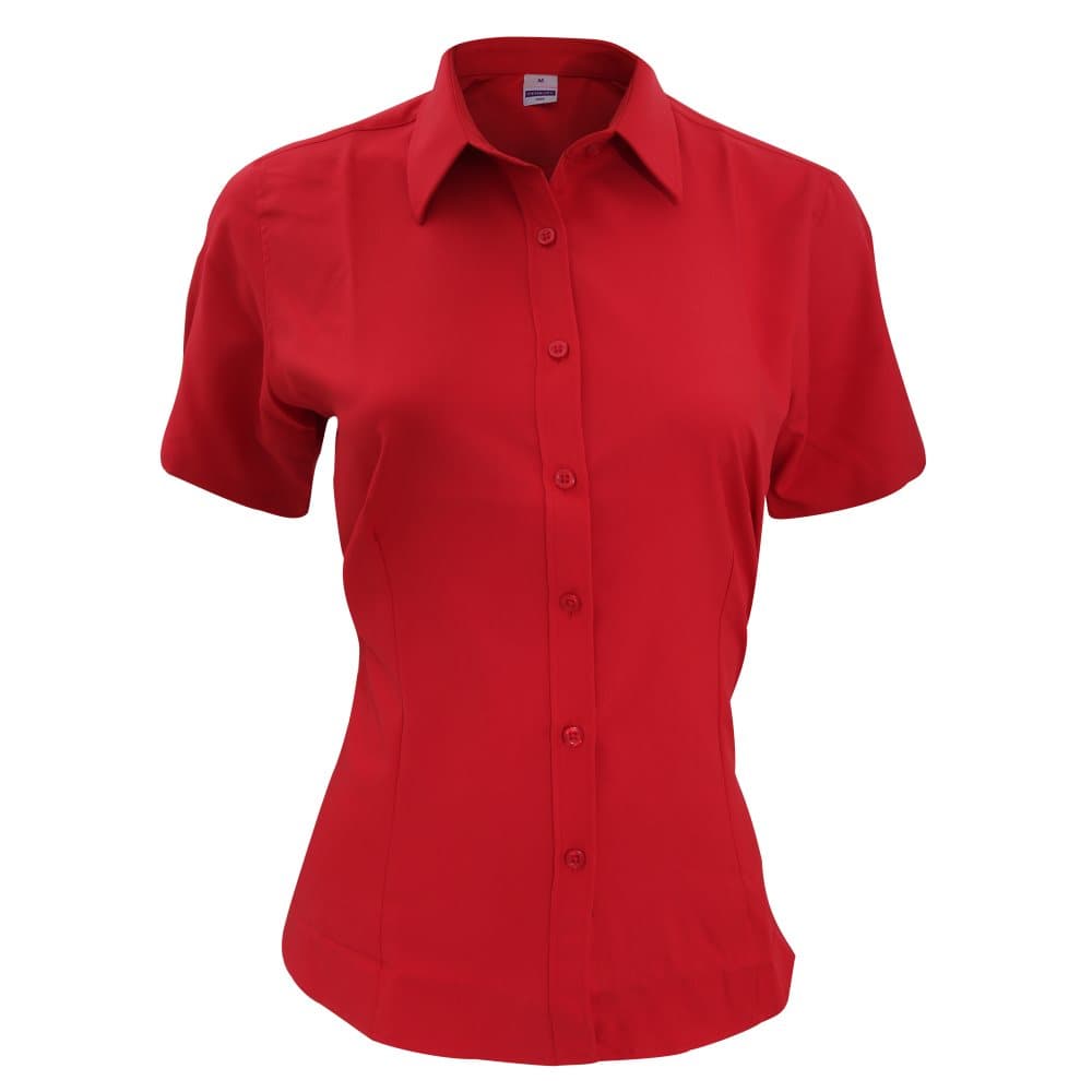 Henbury Womens/Ladies Wicking Short Sleeve Work Shirt