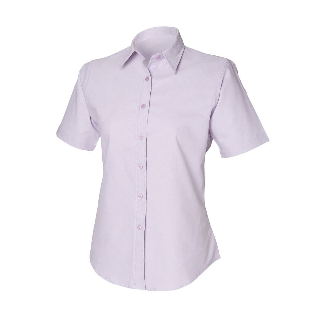 Henbury Womens/Ladies Short Sleeve Classic Oxford Work Shirt