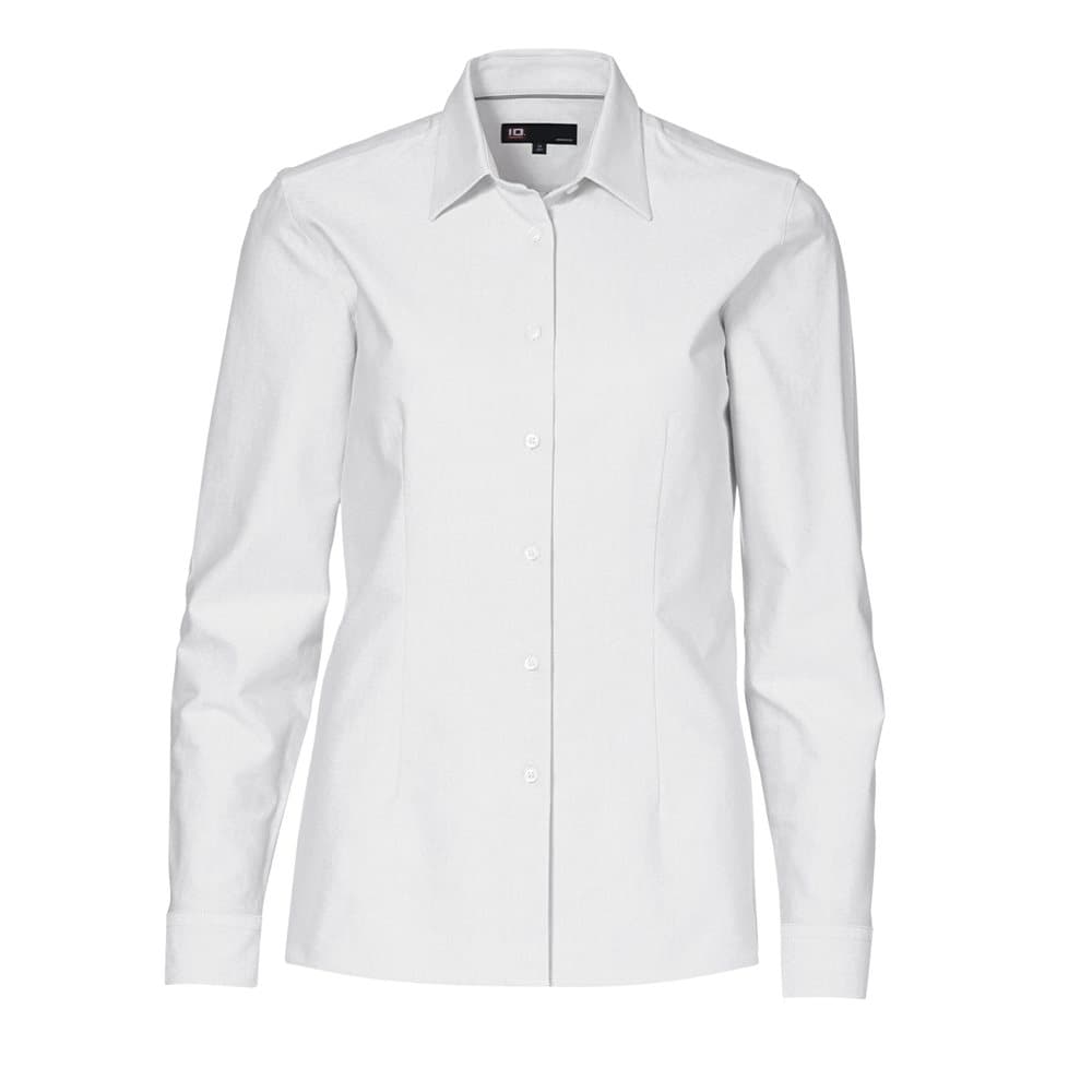 ID Ladies Fitted Slightly Shaped Long Sleeve Button Up Oxford Shirt