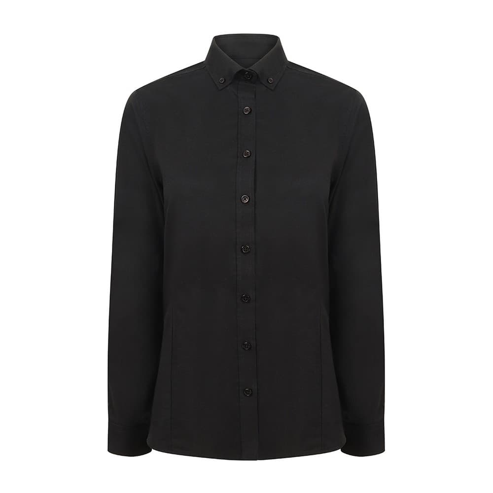 Henbury Womens/Ladies Modern Long Sleeve Oxford Shirt