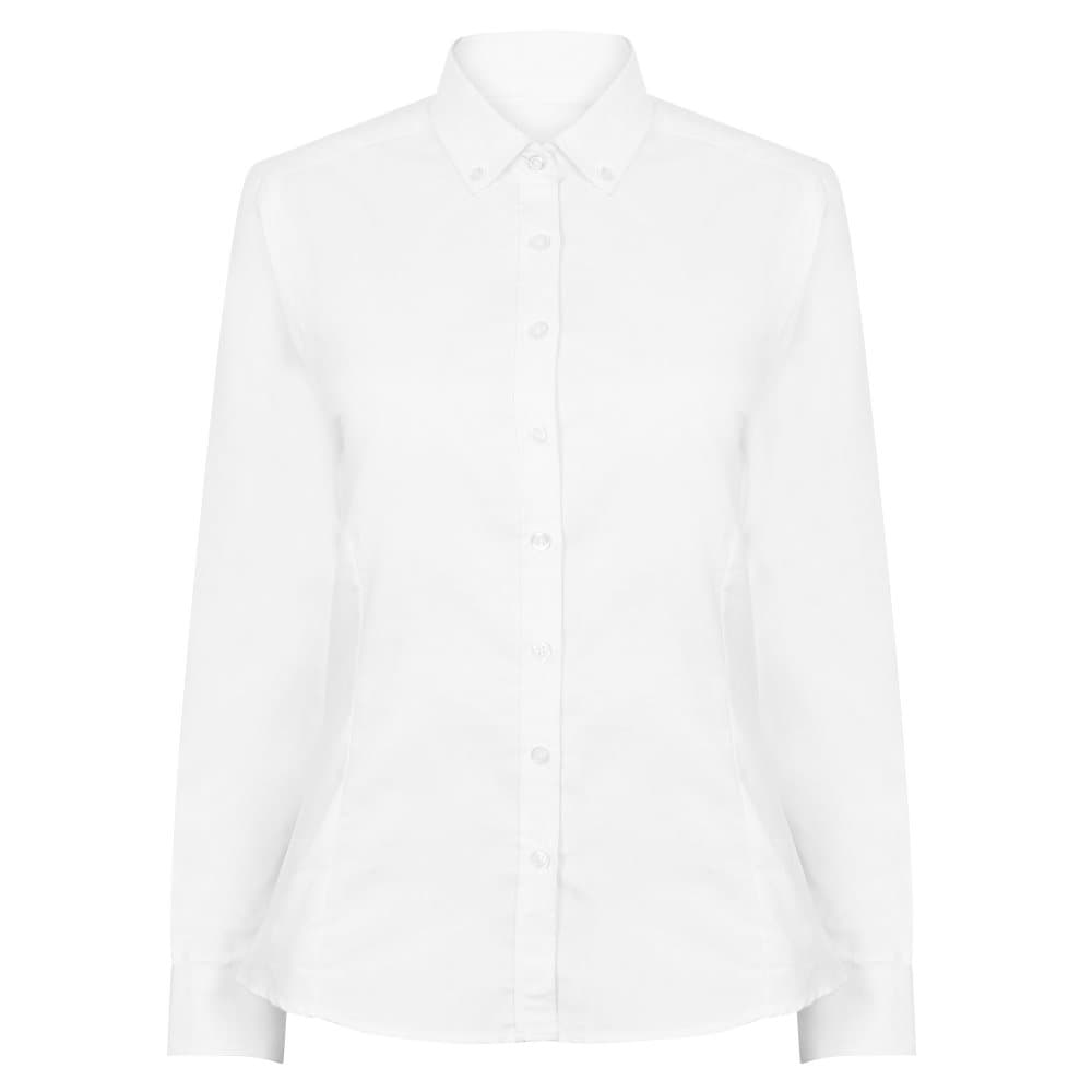 Henbury Womens/Ladies Modern Long Sleeve Oxford Shirt