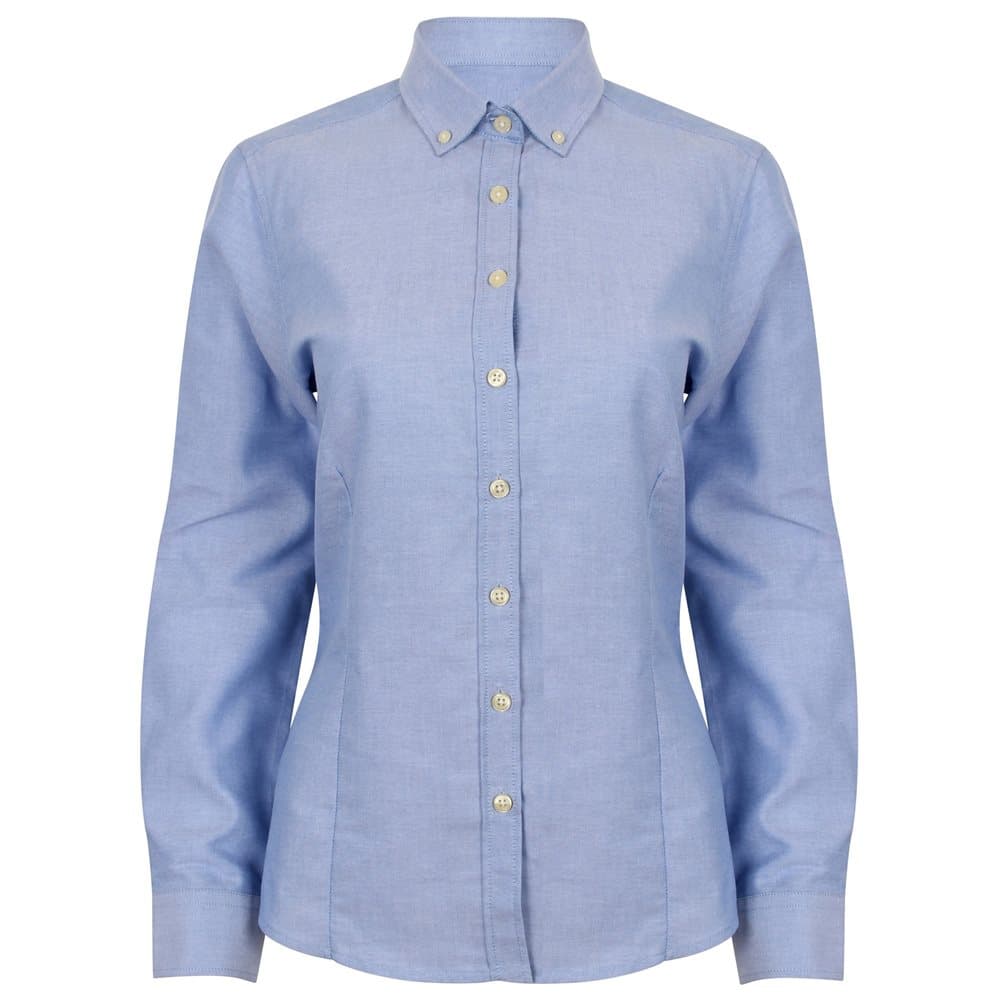 Henbury Womens/Ladies Modern Long Sleeve Oxford Shirt