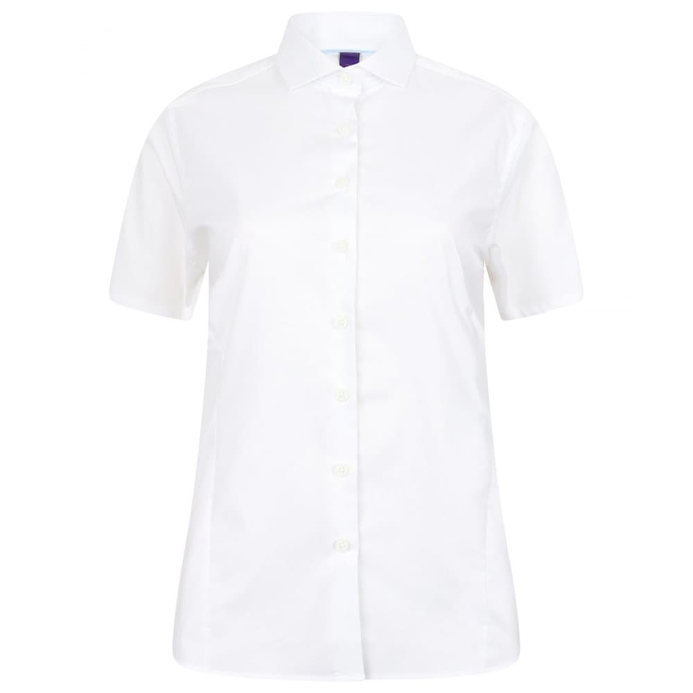 Henbury Womens/Ladies Short Sleeve Stretch Shirt