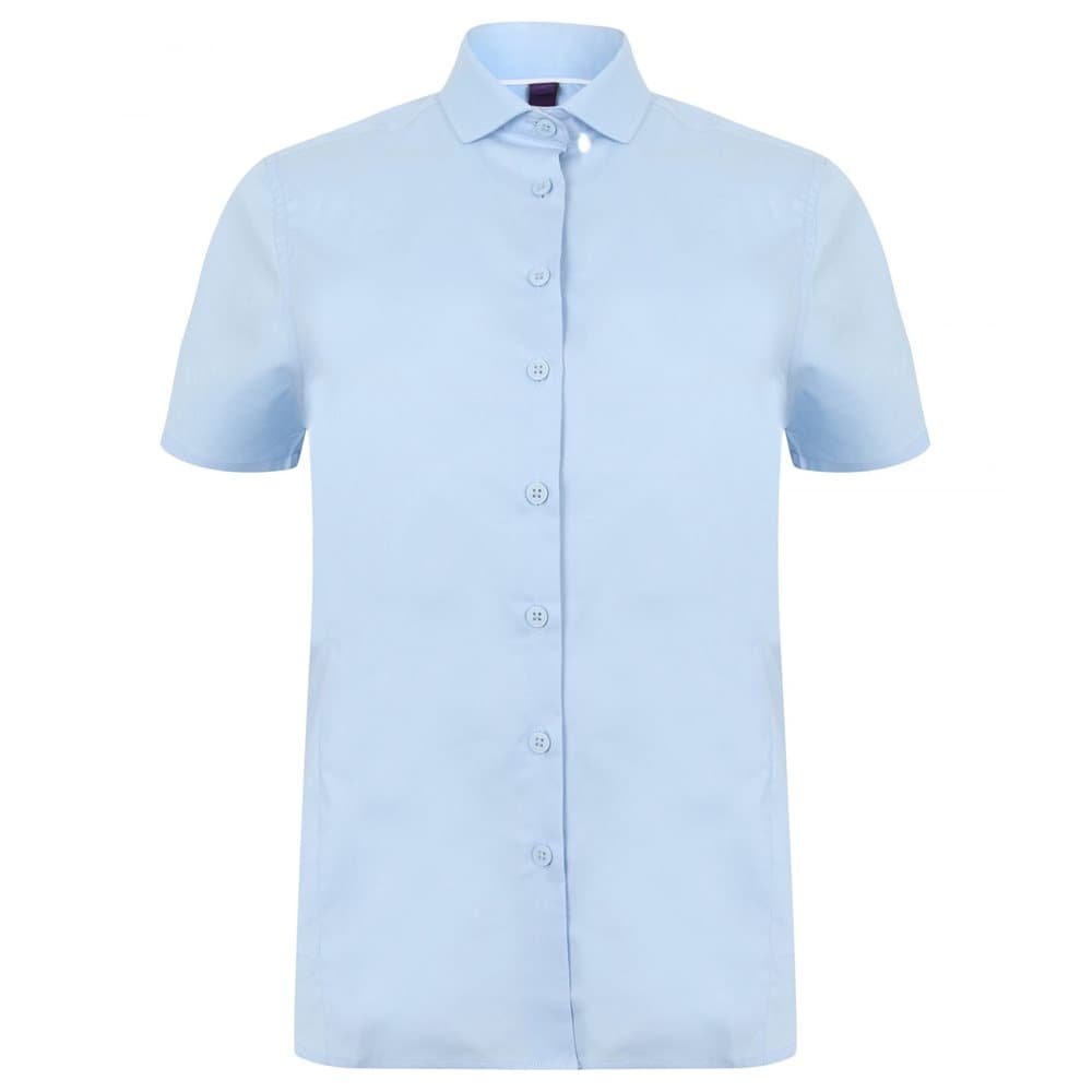 Henbury Womens/Ladies Short Sleeve Stretch Shirt
