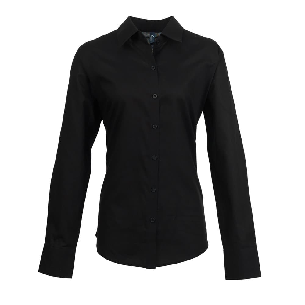 Premier Dame/Ladies Signature Oxford arbejdsskjorte med lange ærmer