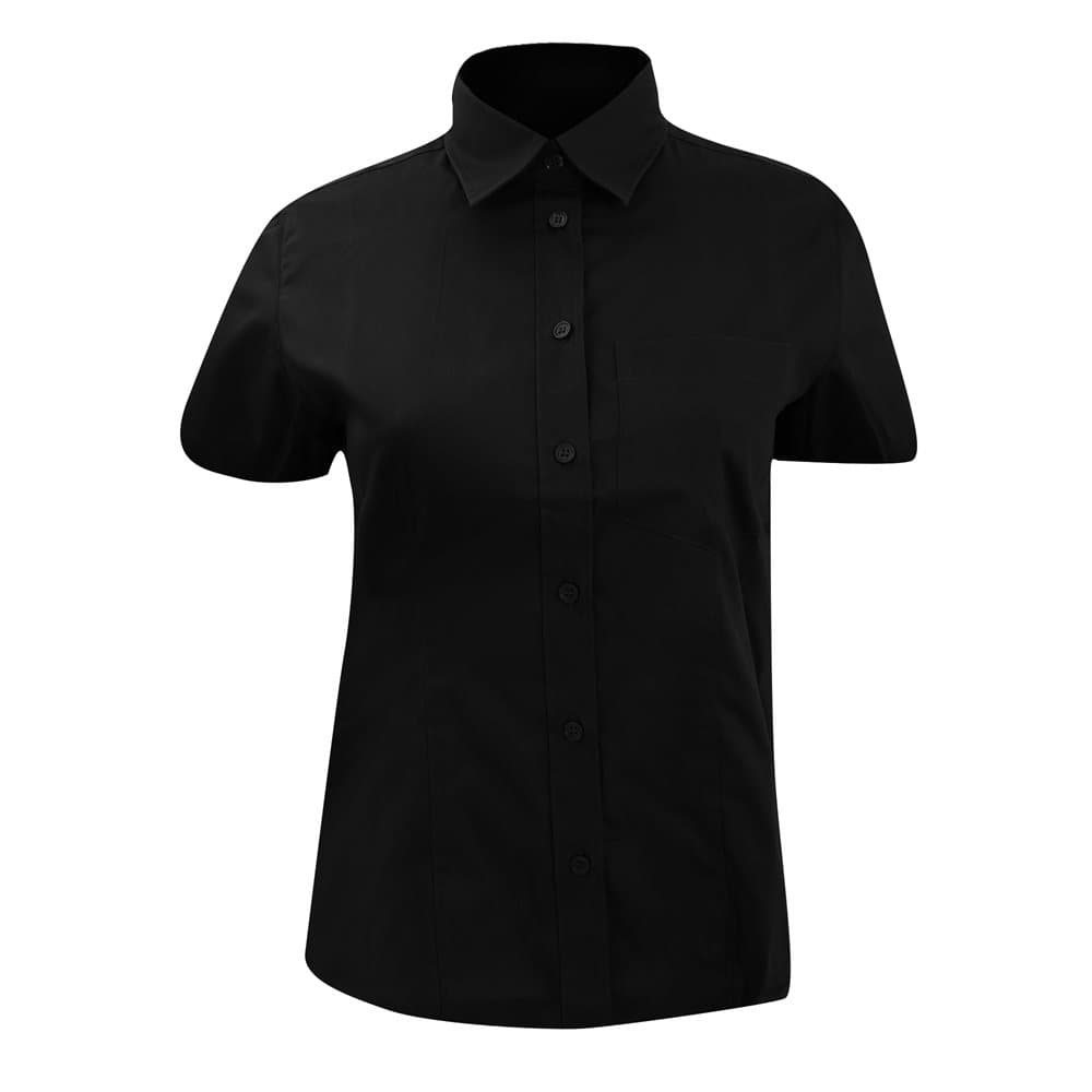 Kustom Kit Ladies Short Sleeve Corporate Pocket Oxford Shirt