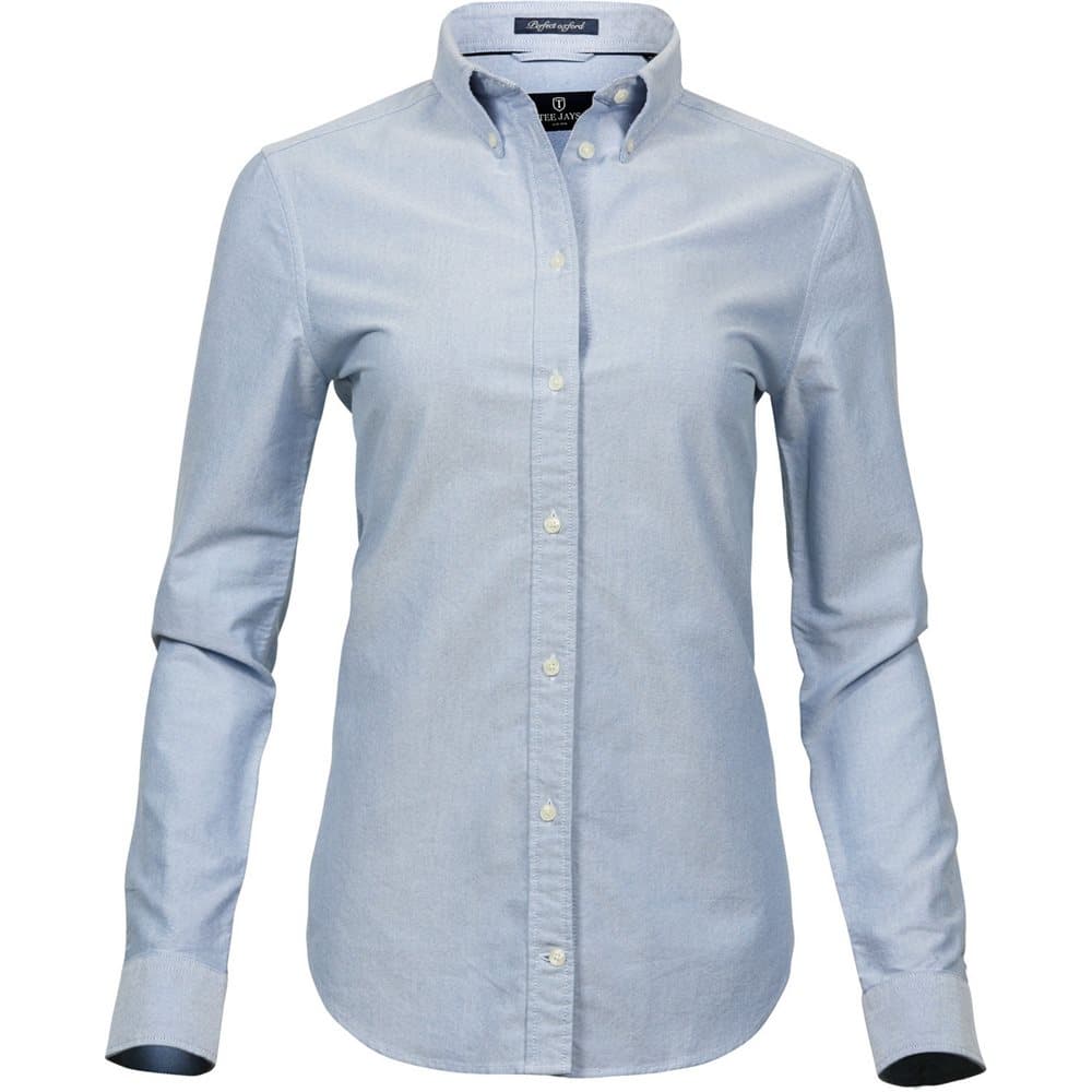 Tee Jays Oxford långärmad damtröja med dam / dam