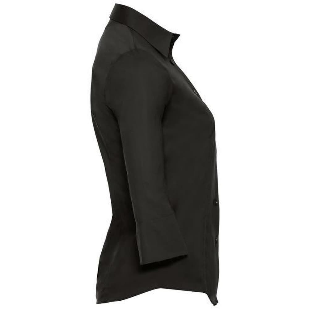 Russell Collection Damer / kvinnor 3/4 ärm Easy Care-fit skjorta