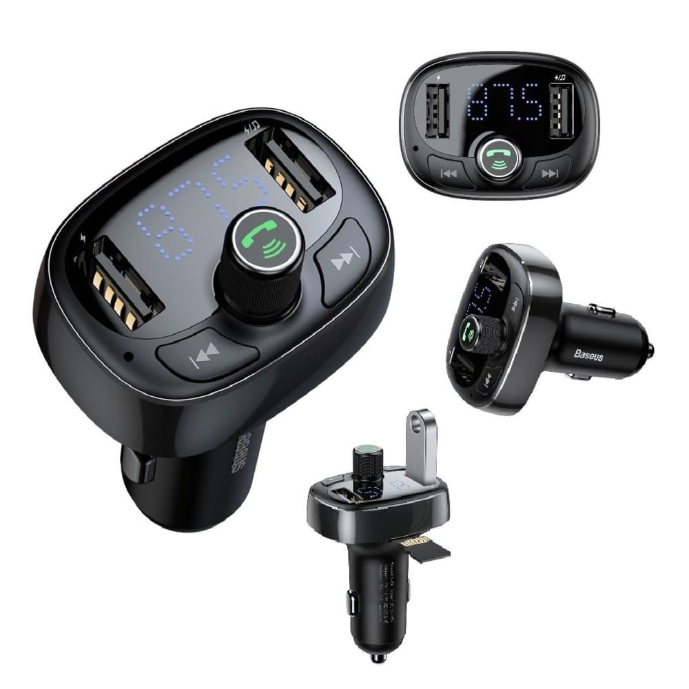 Baseus Bluetooth FM Sändare T-Typ MP3 Billaddare