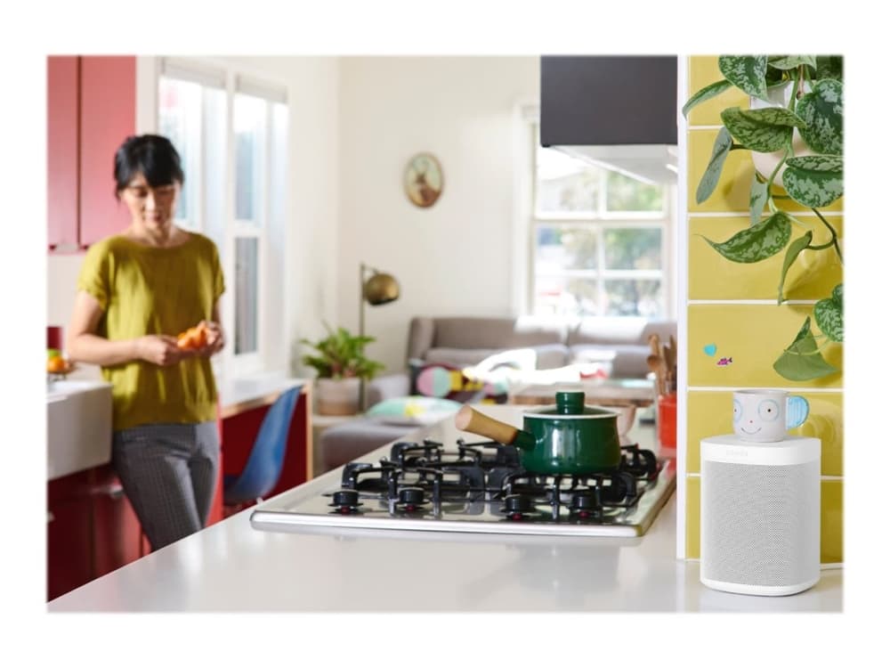 Sonos One SL - Högtalare - trådlös - Ethernet, Fast Ethernet, Wi-Fi - Appkontrollerad - 2-vägs - vit (grillfärg - matt vit)