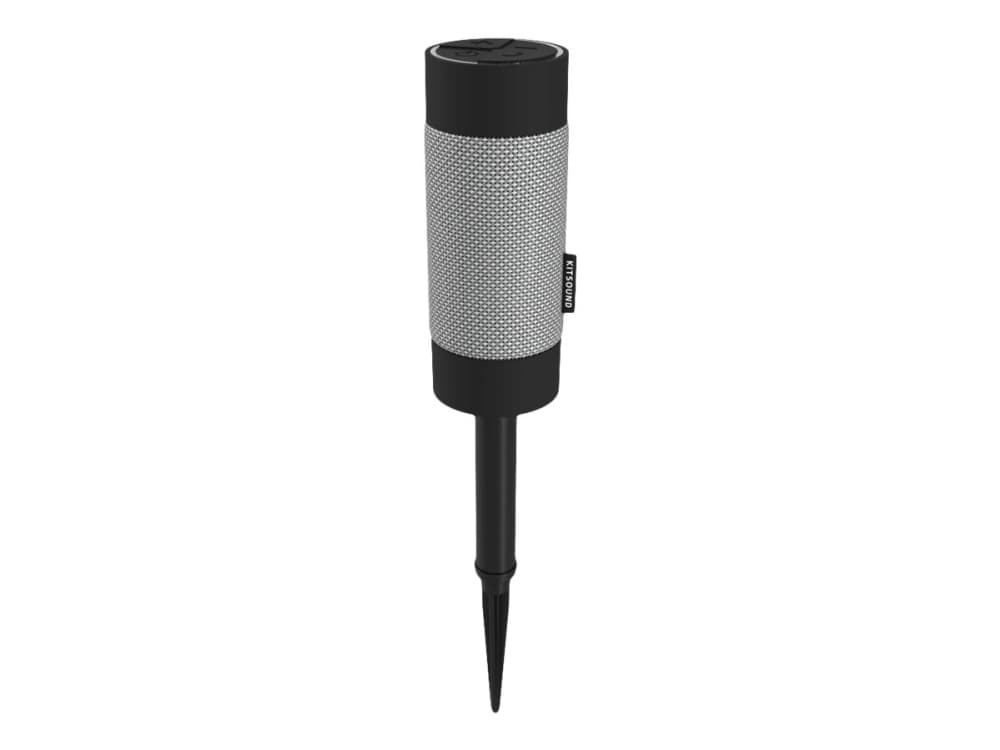 KitSound Diggit - Høyttaler - for bærbar bruk - trådløs - Bluetooth - 5 watt - grå, svart