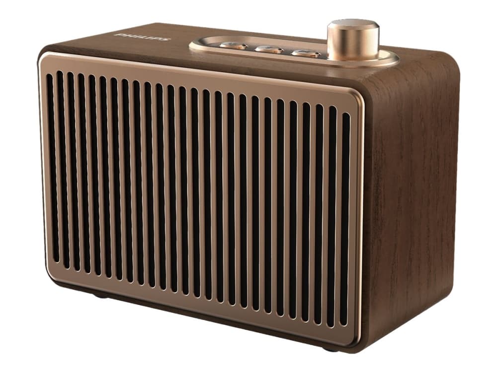 Philips TAVS300 - Högtalare - för bärbar användning - trådlös - Bluetooth - 4 Watt - mässing, trä