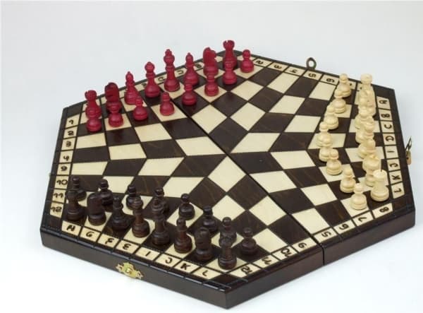Abino Wooden chess for 3 people