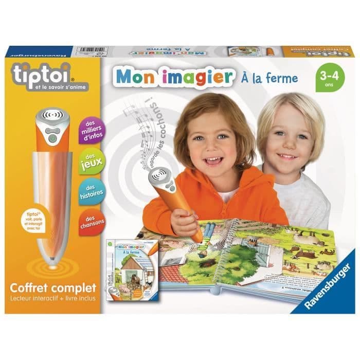 RAVENSBURGER - Täydellinen laatikko interaktiivinen lukija + Book Imagier tilalla Tiptoi