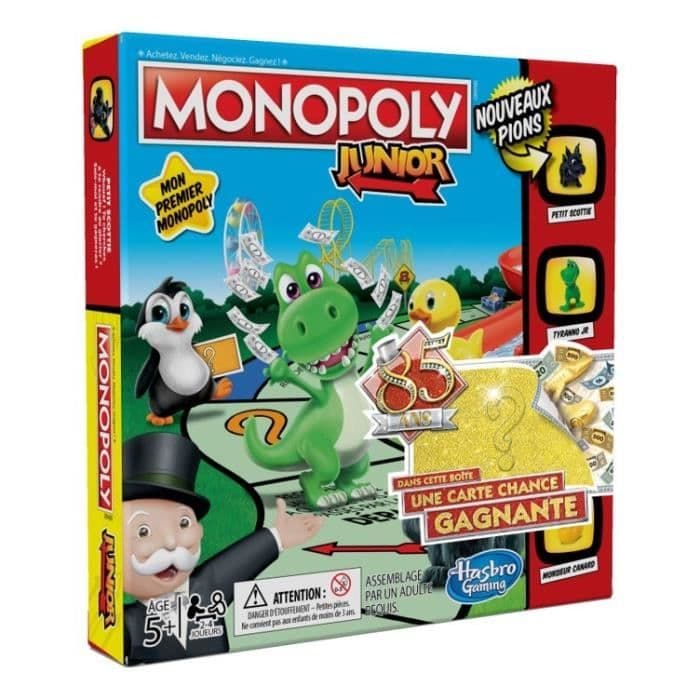 Monopol Junior - Brädspel för barn - Brädspel - Fransk version - La Chance Vous Sourit