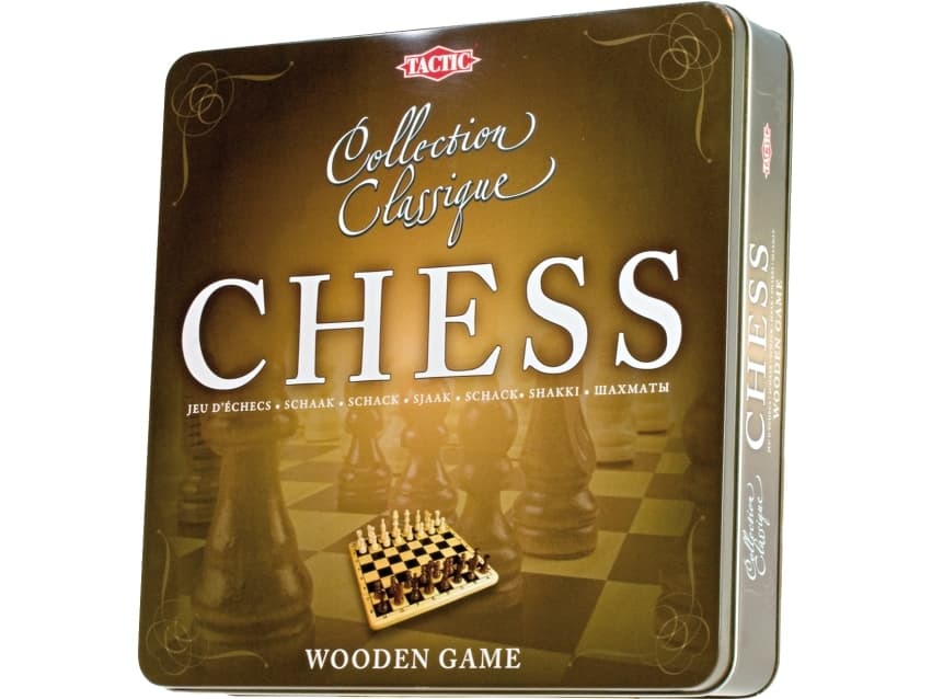 Tactic Collection Classique Chess, Sjakksett, Alle brikker medfølger, Tre, Svart, Hvit