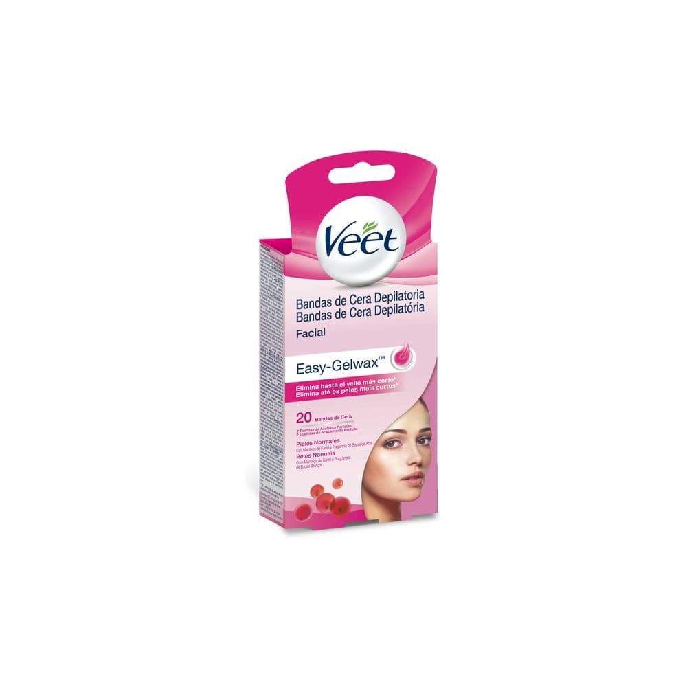 Veet Easy Gelwax Kasvojen Vahaliuskat Normaalille Iholle (20 kpl)