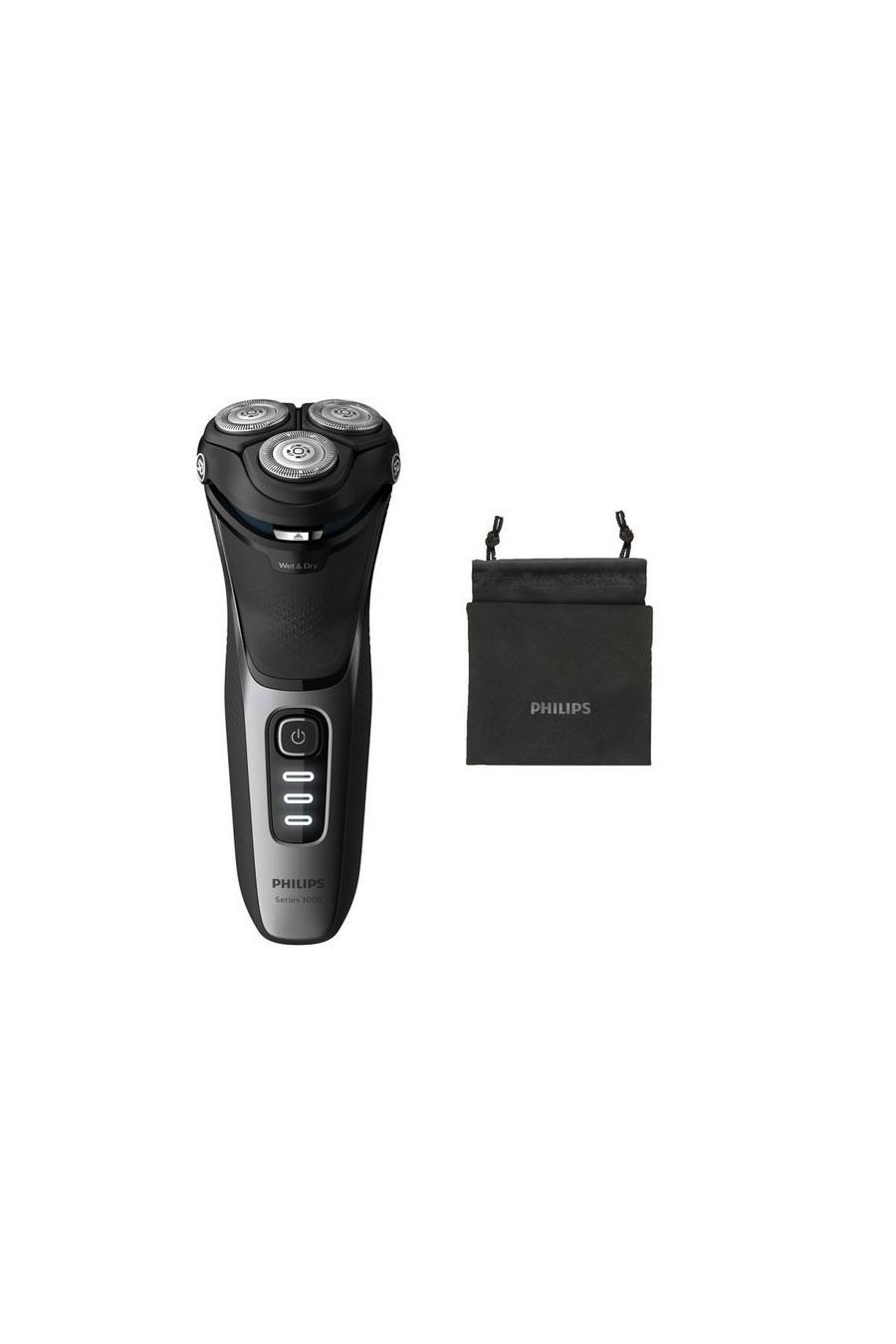 Genopladelig elektrisk barbermaskine Philips Wet&Dry S3231/52 Sort