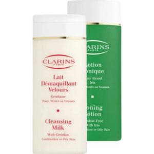 Cleansing Duo (Komb. / Fet hy) Cleansing Milk 200 ml + Toning Lotion 200 ml - Clarins