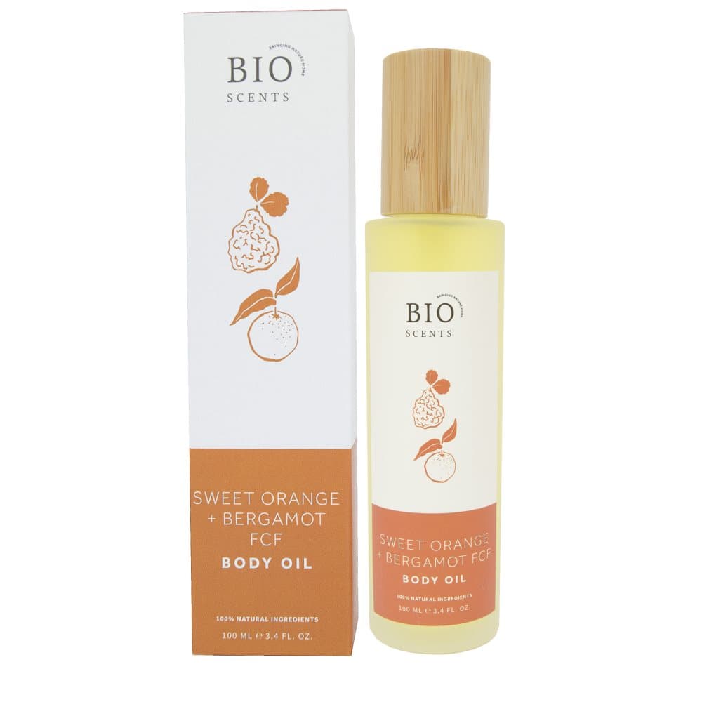 Bio Scents bergamot och söt orange kroppsolja (body oil) med eterisk olja, 100% naturlig - Bio Scents BESTSELLER